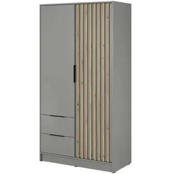 Drehtürenschrank   ¦ grau ¦ Maße (cm): B: 105 H: 200
