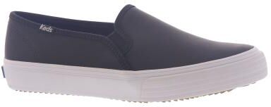 Keds Double Decker Leather - Womens 5 Black Slip On Medium