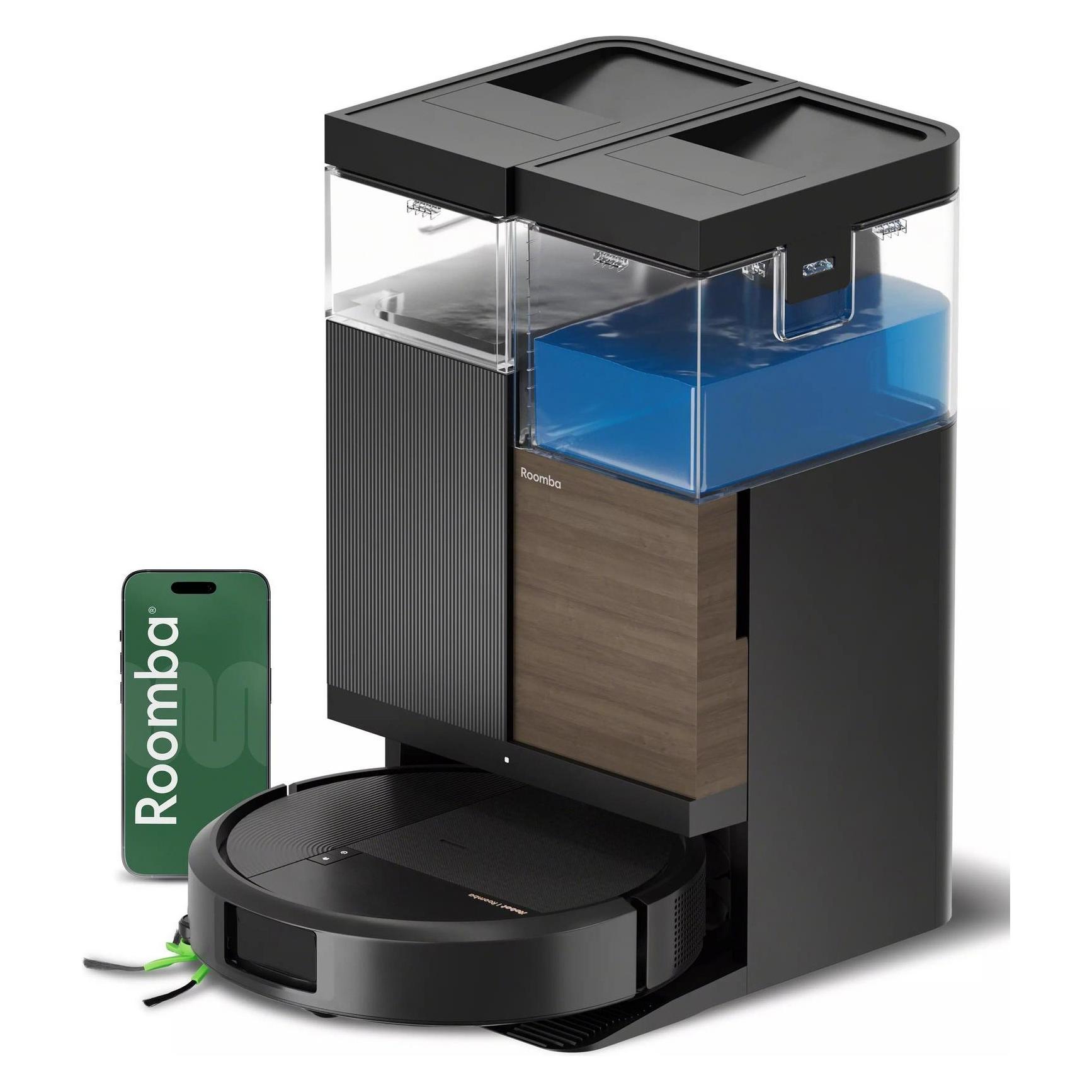 iRobot Roomba Combo Plus 575 Staubsaugerroboter, schwarz (25000 Pa, Wischtuch) (R285040 / 100003849)