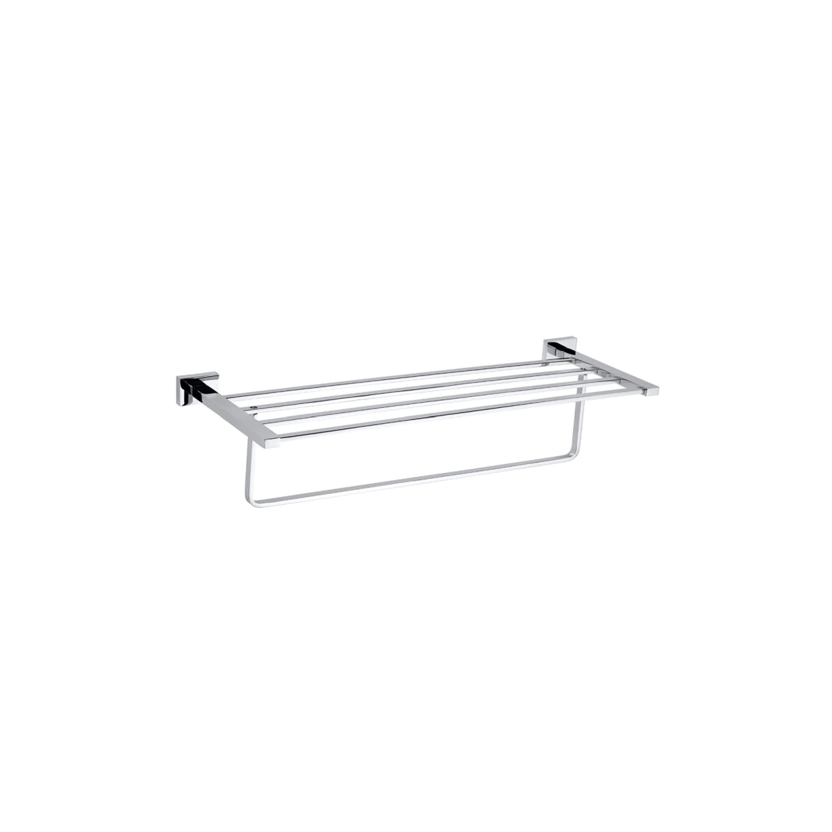 Brillantbad BASA Handtuchablage Messing Chrom 585x140x210 mm für Bad & WC >> zum Bohren