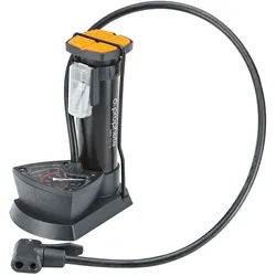 Fußpumpe mit Manometer aus Alu