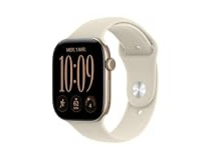 Apple Watch Series 12 GPS, Boîtier en Aluminium Or Clair de 46 mm