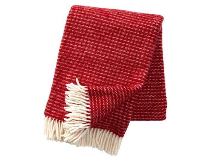 Klippan Yllefabrik Plaid en laine Ralph rouge