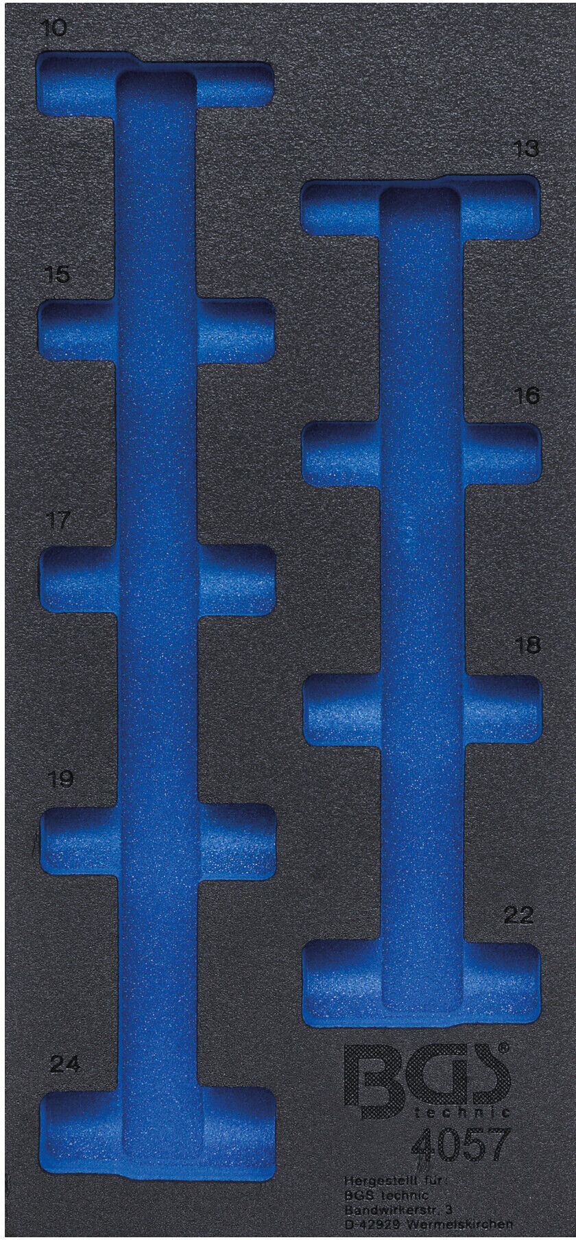 BGS Werkstattwageneinlage 1/3 4057-1, leer, für Art. 4057 ; BGS technic)