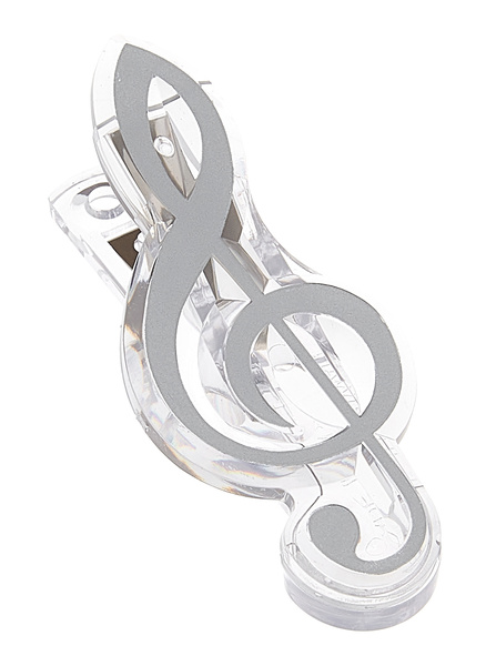 agifty Music Clip Violin Clef Silver Silver