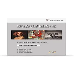 Hahnemühle Digital FineArt A 4 Testpack matt, strukturiert (350 g/m2, A4, 10 Stk.), Fotopapier, Weiss