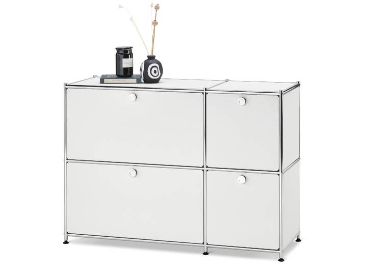 Tchibo - Sideboard »Cn3« mit 4 Klappen - 115,5x40x82,5cm - chrom -