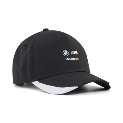 Flex Cap PUMA "BMW M Motorsport Baseball-Cap Erwachsene", Gr. onesize, schwarz-weiß (schwarz), Futter: 100% Polyester, unifarben, Caps