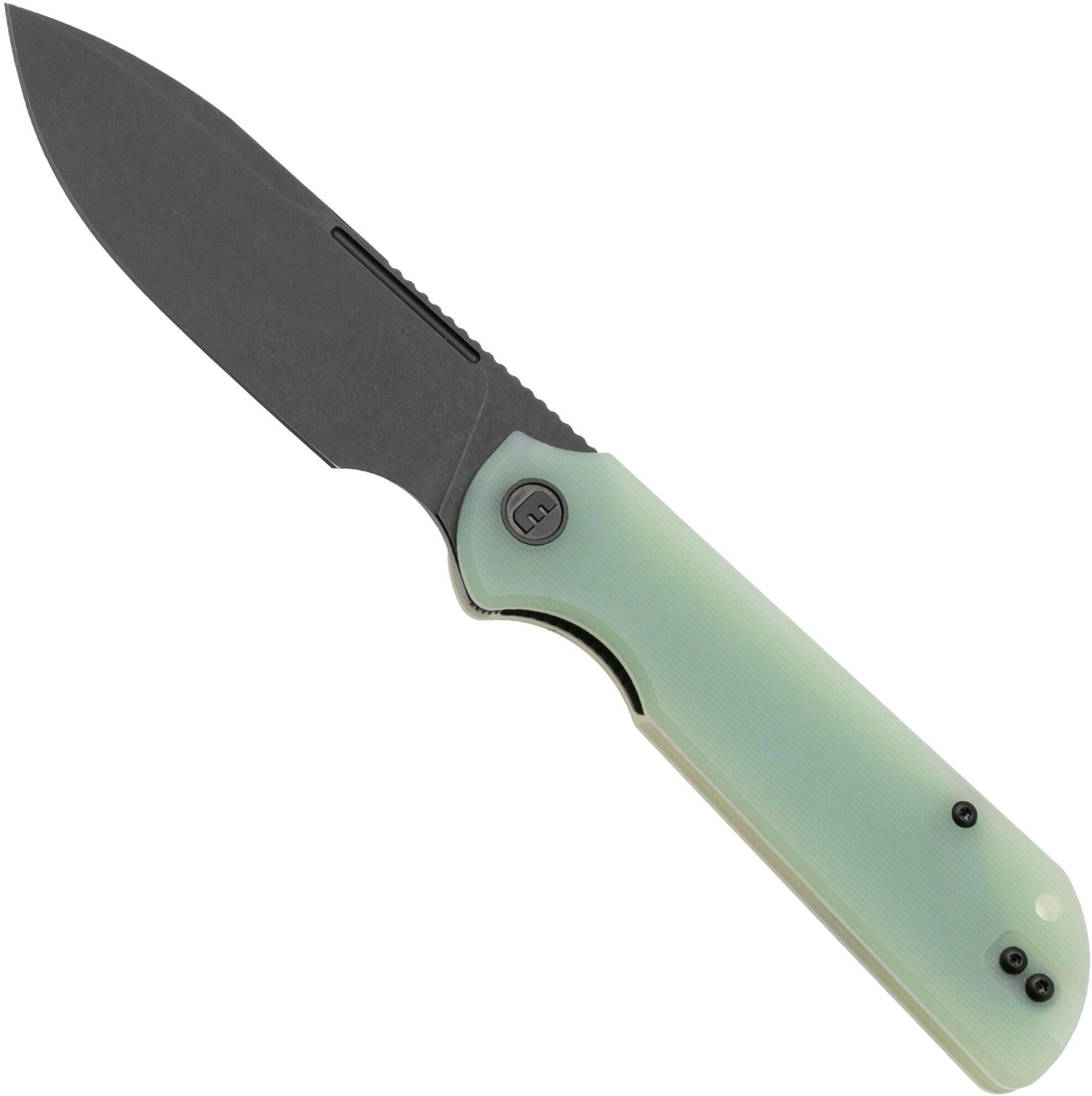 Eutektik Binary BIN-JBW-R Blackwashed 14C28N, Jade G10, coltello da tasca