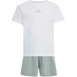 ADIDAS Kinder Sportanzug Seasonals Glam Short Set, Größe 110 in Weiß Weiß