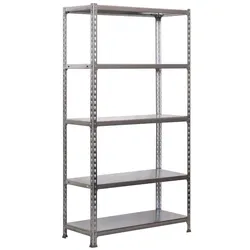PROREGAL Schwerlastregal Metal Shark| HxBxT 180x80x30cm| Fachlast 180kg | Verzinkt