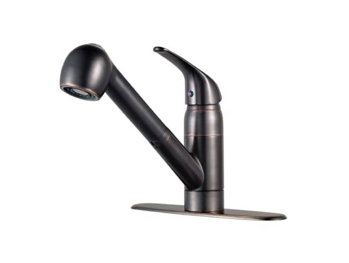 Price Pfister Küchenarmatur Pfirst, 1 oder 3-Loch, ausziehbar, bleifrei, Tuscan Bronze, 2.90 x 12.50 x 20.80 inches