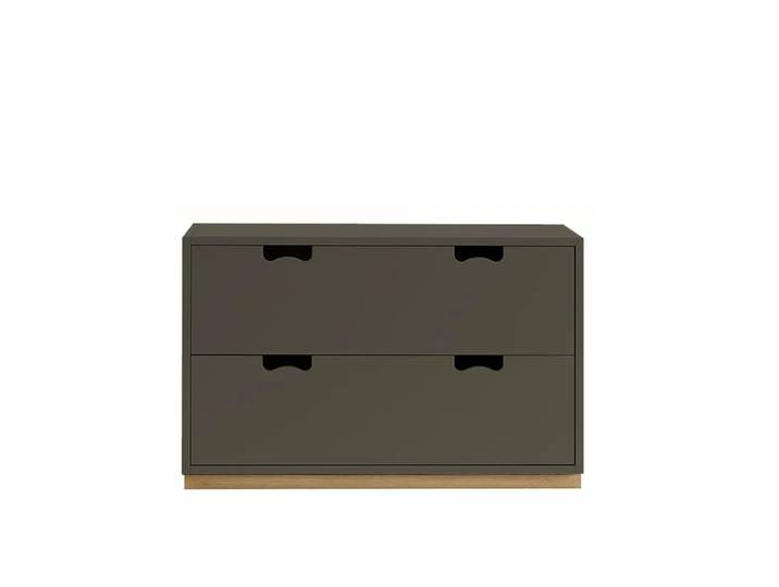 Asplund Commode Snö A2 taupe, support en chêne