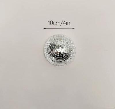 Inspired Finds Modern Disco Mirror Wall Art Semicircle Reflective Decor For Stylish Interiors 3.94in