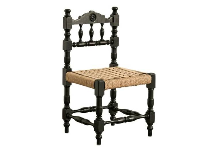 YANG11FAN Vielseitig Hocker mit Rückenlehne, gewebter Hocker, geeignet for Schlafzimmer(Schwarz)