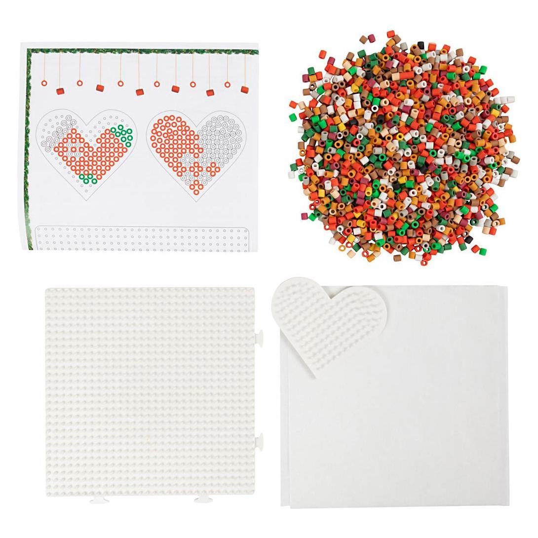 Creativ Company Deko-Bastelset Bügelperlen Bio mit 5 Weihnachtsmotiven (906758)