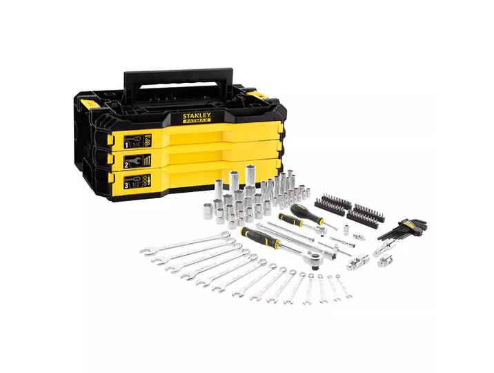 Boîte de 3 tiroirs outillée PRO-STACK 126 pièces - Stanley Fatmax - FMMT98107-1