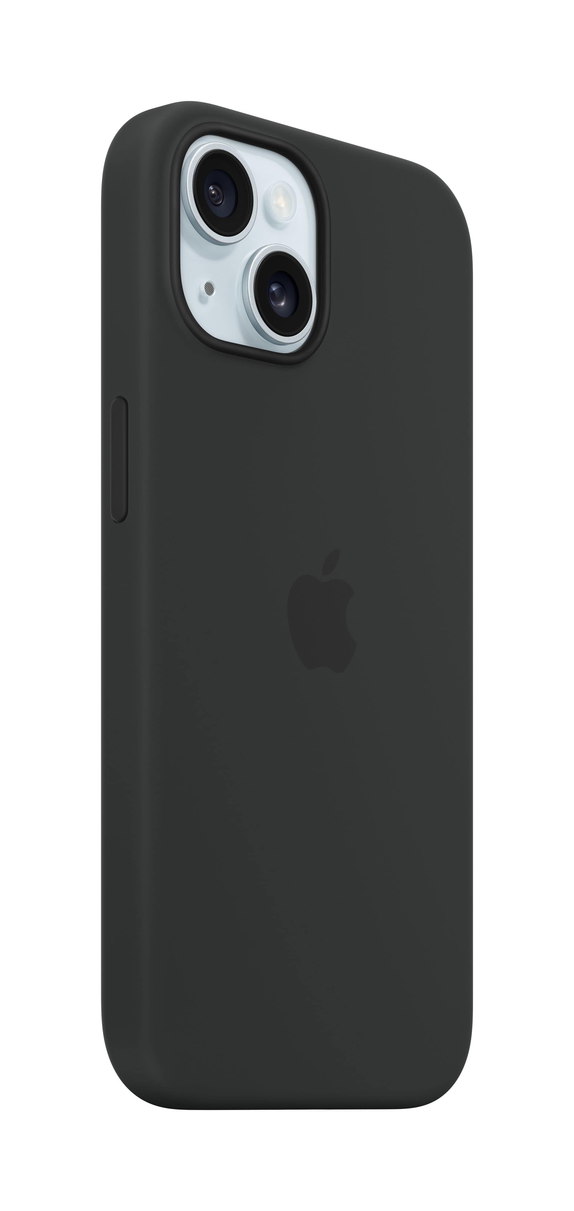 Apple Silikon Case mit MagSafe Cover für iPhone 15 (Schwarz) MT0J3ZM/A