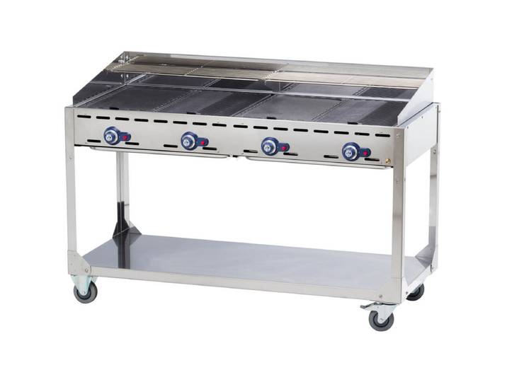 Hendi Green Fire 4 Brenner Grillsystem Edelstahl
