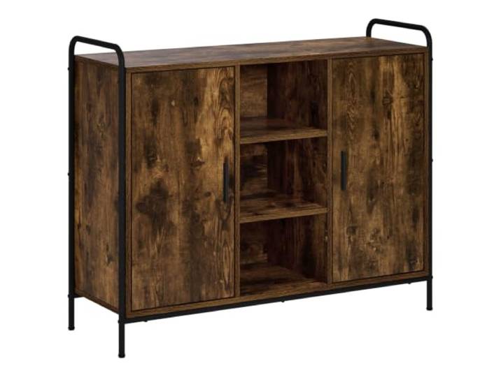 vidaXL Sideboard Räuchereiche 97 x 33 x 81 cm Holzwerkstoff Klare Linien und wenig Schnickschnack, Robustes und vielseitiges Material, Bietet stabile Unterstützung