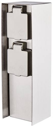 BOLD 10043 Gartensteckdose 2fach Edelstahl ohne Kabel