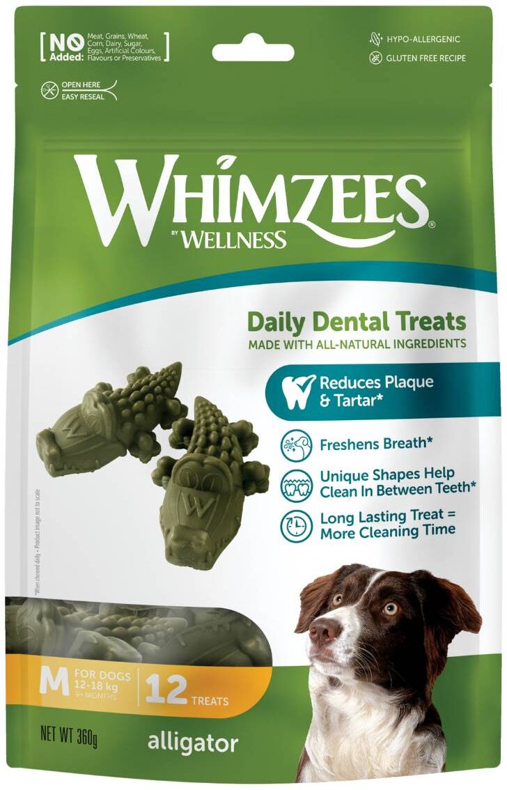 Whimzees® Whimzees Snack Dentale Naturale Alligatore per Cani Alligator L 6 pz