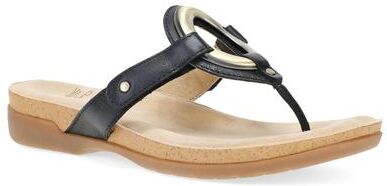 Women's Rosalia Leather Sandal by Dansko in Black (Size 41 M)