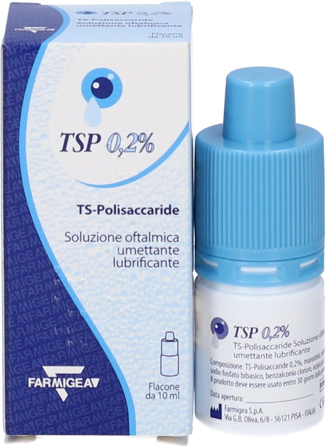 DIADEMA FARMACEUTICI Srl TSP 0,2% Soluzione Oftalmica Lubrificante, 10 ml