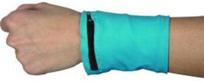 Polsino elasticizzato lycra con tasca zip Personalizzate o neutre