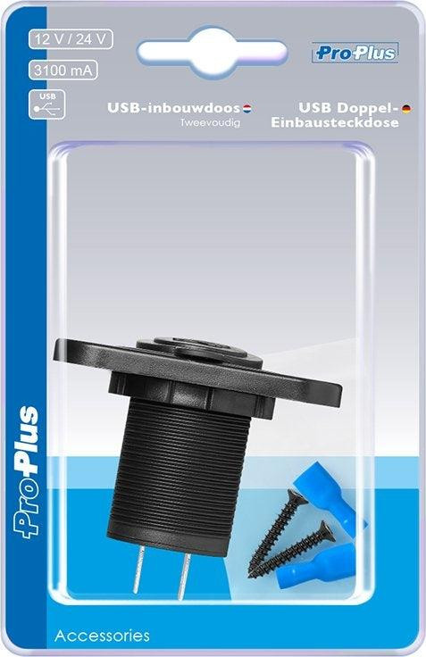 Pricenet Dubbele USB-poort Inbouwtype A 3100mA 12V/24V