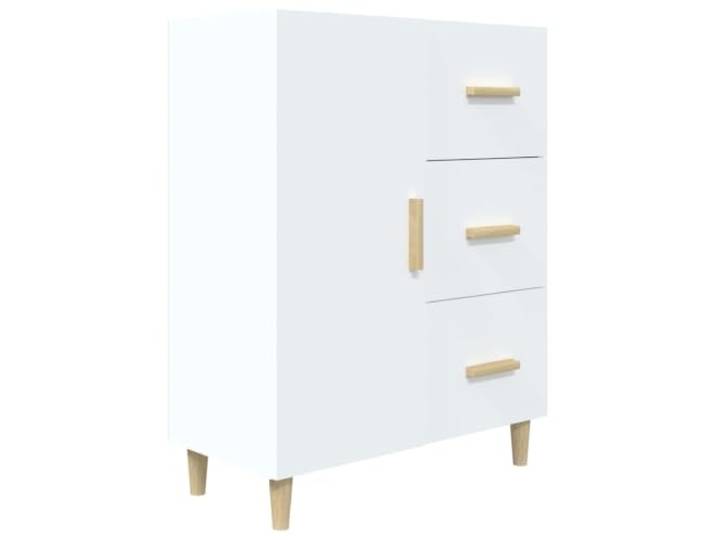 Kaorsrow Sideboard Weiß 69,5x34x90 cm Kommode mit 3 Schubladen Kompakter Anrichteschrank mit 3 geräumigen Schubladen, stabile Oberplatte für Dekoration im Wohnzimmer und Flur