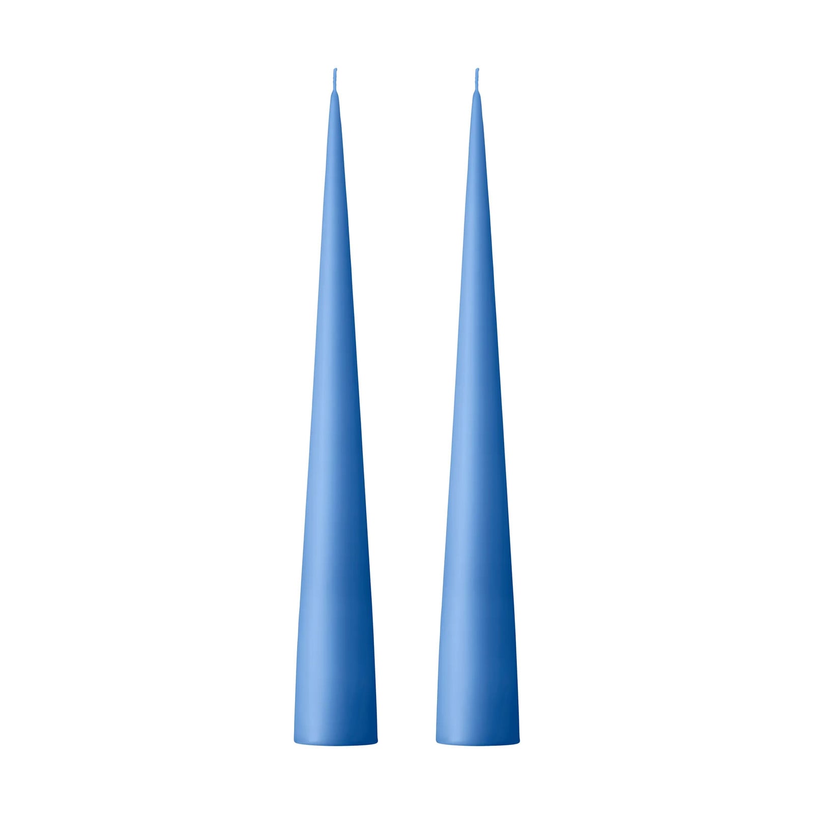 Ester & Erik Kegelkaarsen 2-pack Mat Moon Blue 37 cm