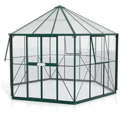Vitavia Gewächshaus Juno/Hera 9000 inkl. 3 Seitenfenstern - 9,0 m2 dunkelgrün