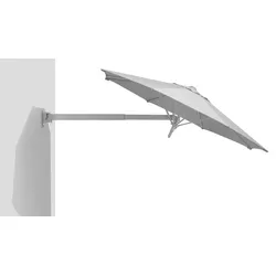 Sonnenschirm SCHNEIDER SCHIRME "»Muro« Wandschirm, Ø 250 cm", grau (silbergrau), Obermaterial: 100% Polyester, Standschirme, hochwertiger Schattenspender für Ihren Garten