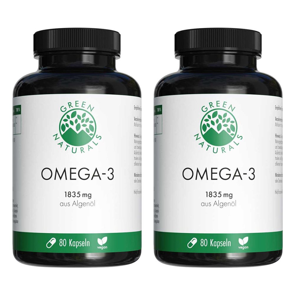 Heilpflanzenwohl GmbH GREEN NATURALS Omega-3 Kapseln 1835mg vegan + DHA 08106201