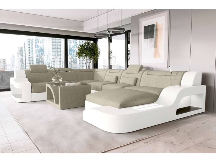 XXL Wohnlandschaft Palermo Stoffsofa