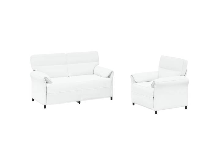 Ensemble De Canapés 2 Pc Blanc Tissu Vidaxl