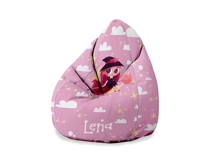 DreamRoots Sitzsack Kinder personalisiert 80x80x120, Good Witch Personalisierte Geschenke Kinder, Bean Bag, Kindersitzsack, Kinderzimmer, mit Füllung, Sitzkissen Boden