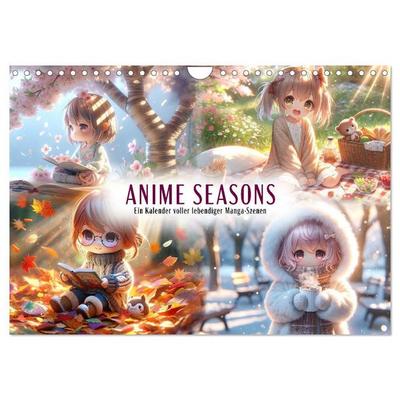 Anime Seasons: Ein Kalender voller lebendiger Manga-Szenen (Wandkalender 2027 DIN A4 quer), CALVENDO Monatskalender