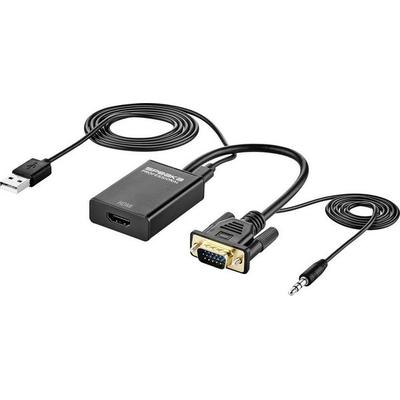 SpeaKa Professional AV Konverter SP-12111624 [VGA, Klinke - HDMI] 1920 x 1080 Pixel