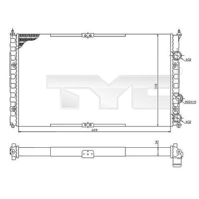 Tyc Kühler, Motorkühlung [Hersteller-Nr. 737-0057] für VW, Seat