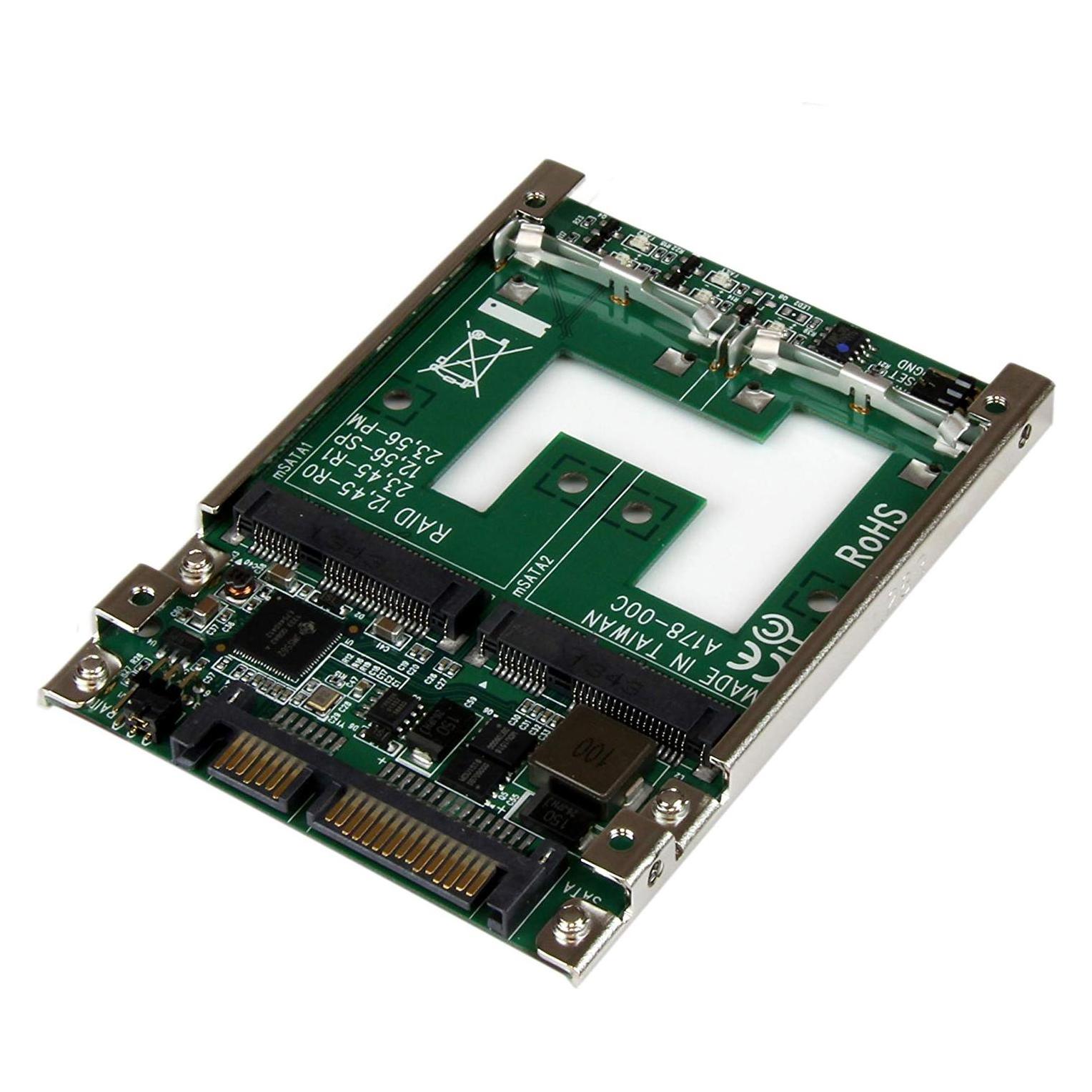 StarTech SATA to Dual mSATA Adapter (25SAT22MSAT)