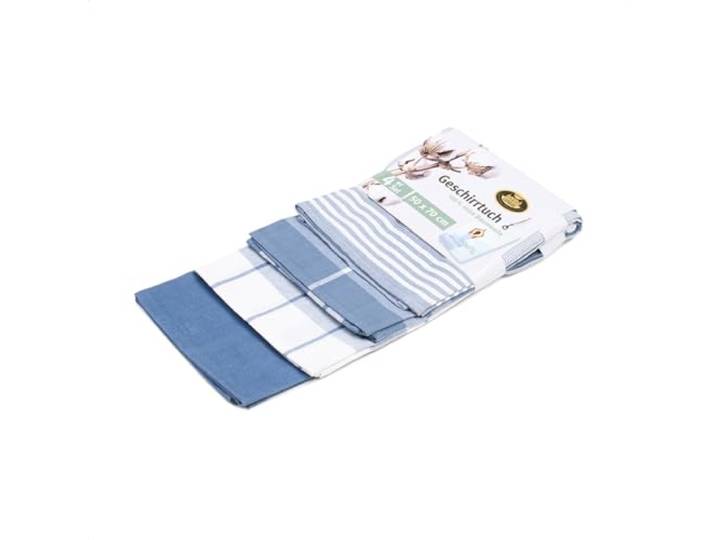 Gözze - Geschirrtuch-Set, 4-teilig, 100% Baumwoll-Jacquard-Stoff, hohe Materialdichte (200 g/m²), 50 x 70 cm - Blau