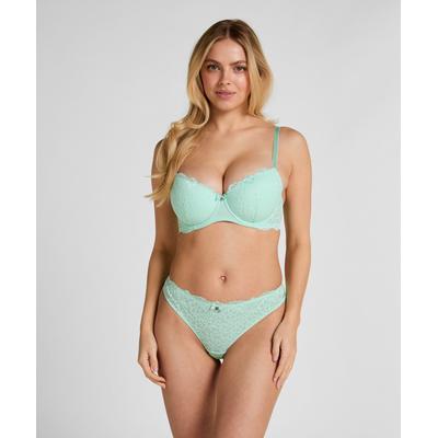 String HUNKEMÖLLER "Marine Thong", Damen, Gr. S, grün, 89% Polyamid, 11% Elasthan, Unterhosen String