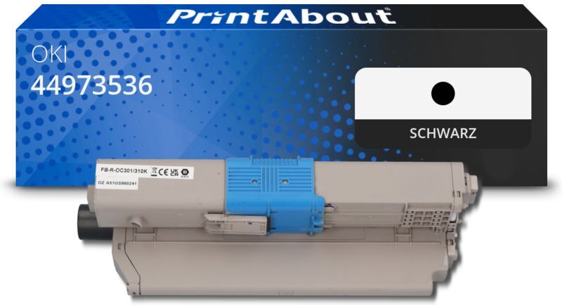 PrintAbout Toner kompatibel mit OKI 44973536 - Schwarz