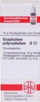 GNAPHALIUM POLYCEPHALUM D 12 Globuli 10 g
