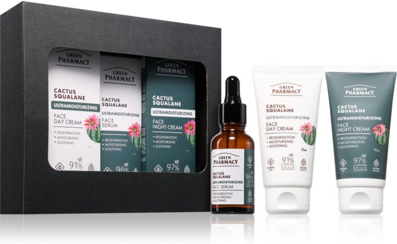 Green Pharmacy Cactus & Squalane Set coffret cadeau pour une peau hydratée et raffermie