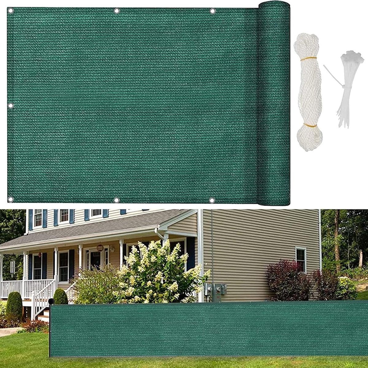 Balkonscherm privacybescherming groen, HDPE materiaal, 85 x 950 cm
