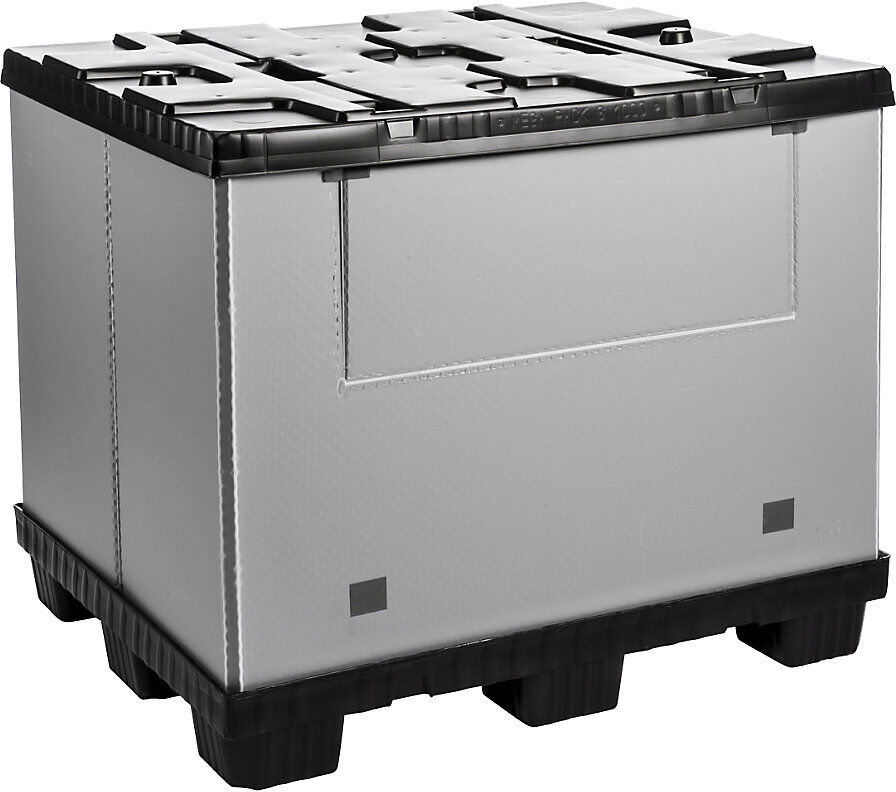 kaiserkraft Palettenbox, faltbar, aus PP, Inhalt 895 l, ab 1 Stk