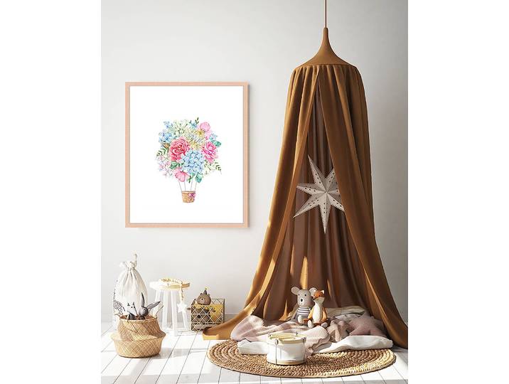 Tableau déco Floral Bouquet 53 x 63cm Multicolore